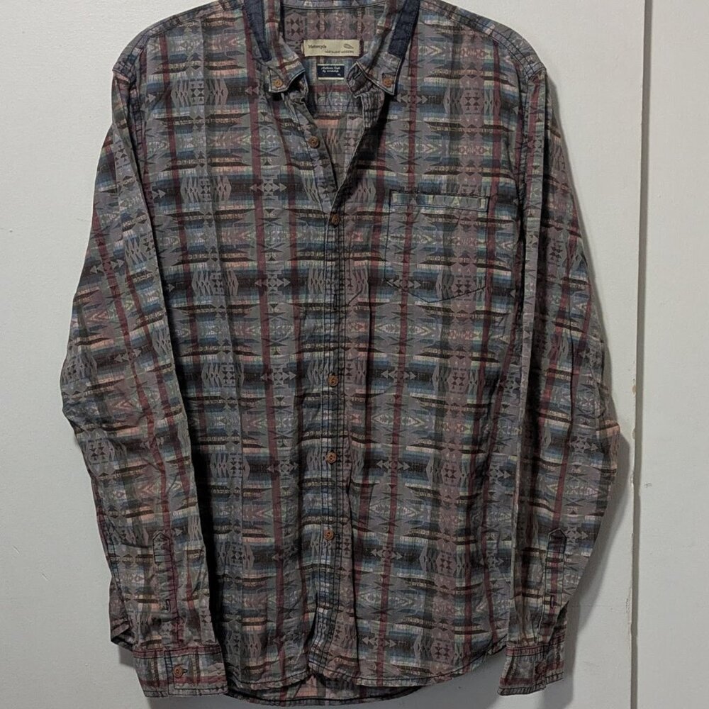 Motorcycle Nostalgic Modern - Southwestern Geometric Pattern - Picture 2 of 4